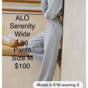 ALO Yoga Serenity Wide Leg Pants Currently out of stock on ALO site.